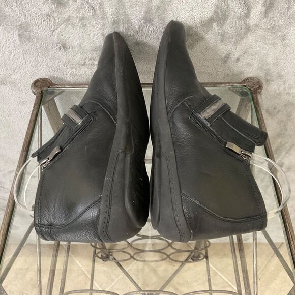Velez Genuine Leather Booties woman’s 41/US size 10 Black hook/loop Futuristic - Picture 6 of 12